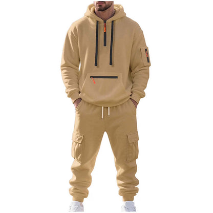 Velour Tracksuit Mens,2023 Men'S Velour Tracksuit 2 Pieces Winter Warm Full Zip up Jacket Sweatpants Fitness Sportswear Sweatsuit Jogger Sets