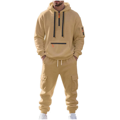 Velour Tracksuit Mens,2023 Men'S Velour Tracksuit 2 Pieces Winter Warm Full Zip up Jacket Sweatpants Fitness Sportswear Sweatsuit Jogger Sets
