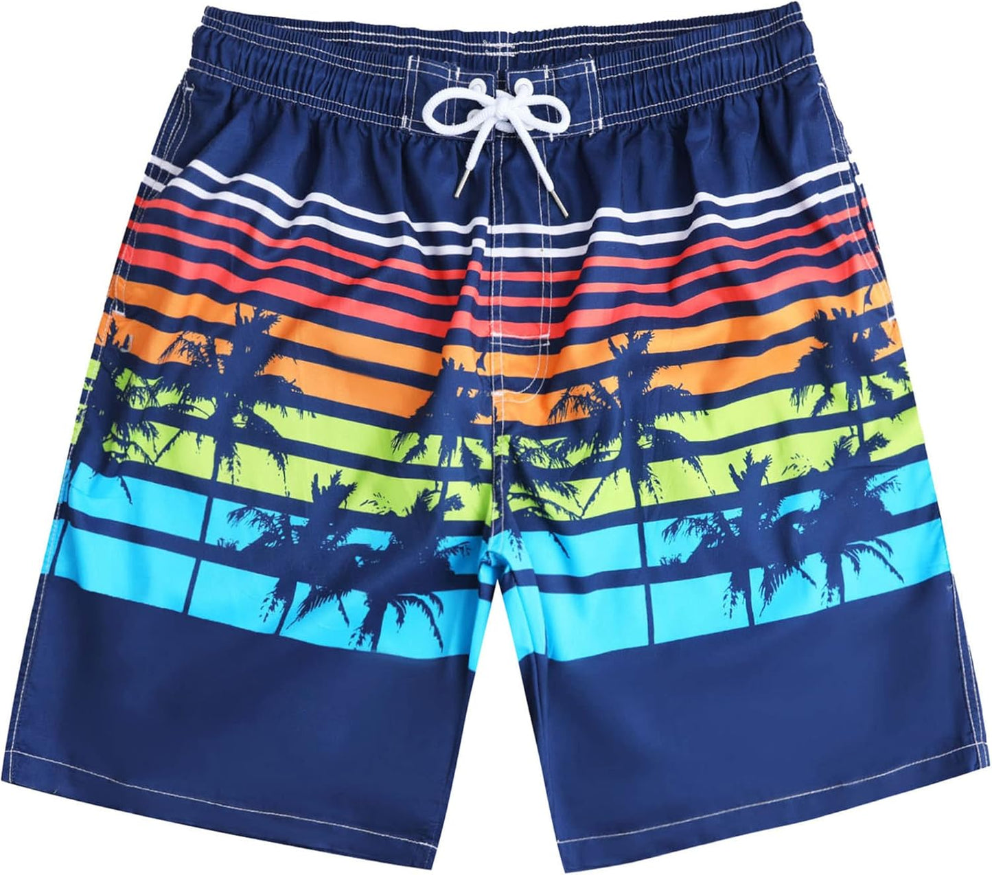Mens Swim Trunks Long, Quick Dry Boardshorts, 9 Inches Inseam Bathing Suits with Mesh Lining