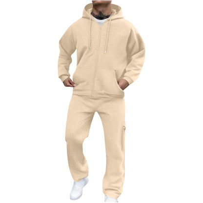 Velour Tracksuit Mens,2023 Men'S Velour Tracksuit 2 Pieces Winter Warm Full Zip up Jacket Sweatpants Fitness Sportswear Sweatsuit Jogger Sets