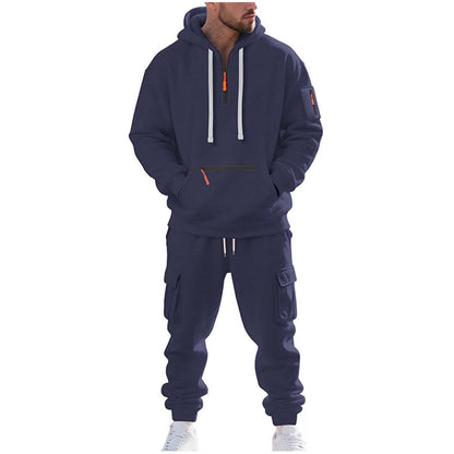 Velour Tracksuit Mens,2023 Men'S Velour Tracksuit 2 Pieces Winter Warm Full Zip up Jacket Sweatpants Fitness Sportswear Sweatsuit Jogger Sets