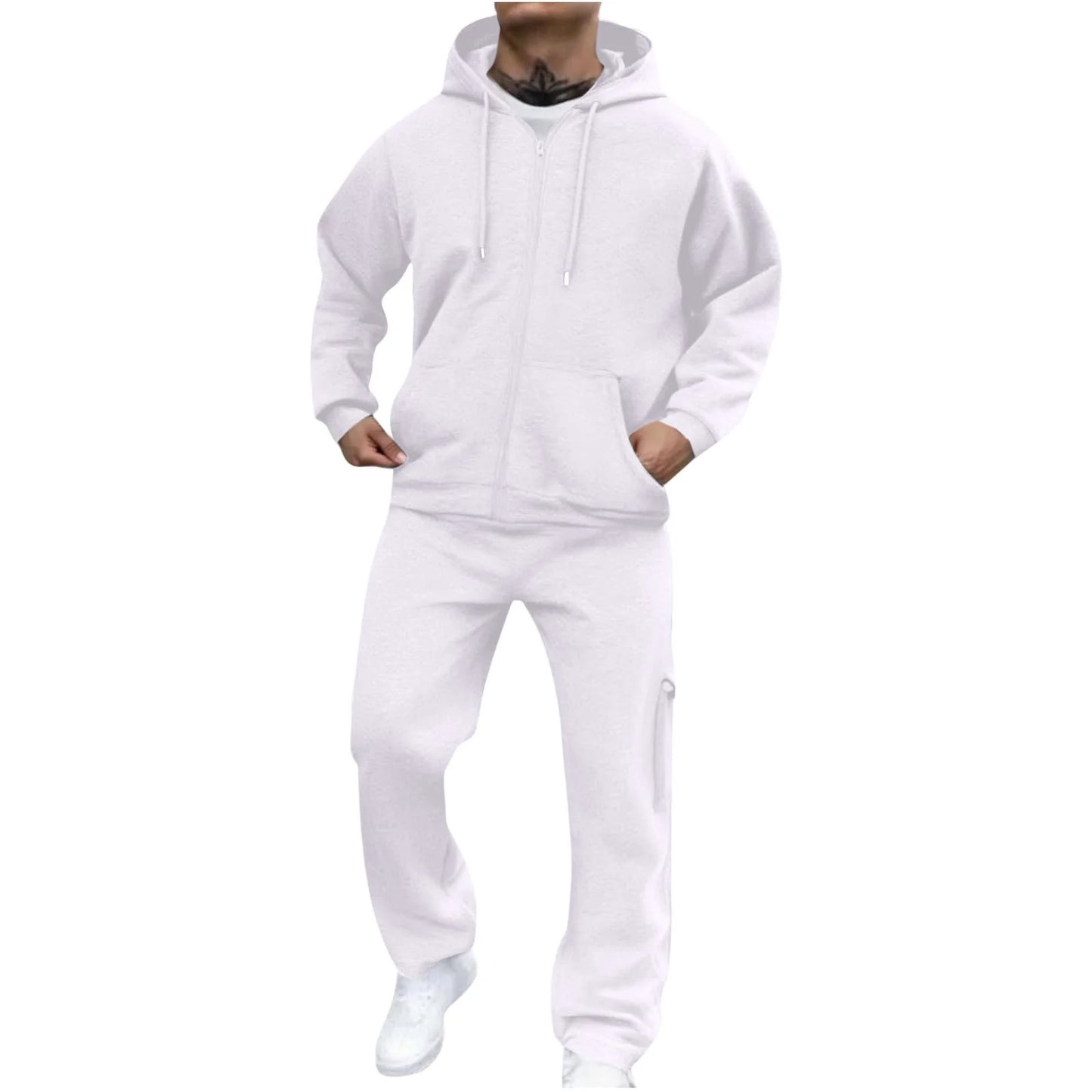 Velour Tracksuit Mens,2023 Men'S Velour Tracksuit 2 Pieces Winter Warm Full Zip up Jacket Sweatpants Fitness Sportswear Sweatsuit Jogger Sets