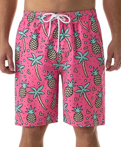 Mens Swim Trunks Long, Quick Dry Boardshorts, 9 Inches Inseam Bathing Suits with Mesh Lining