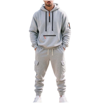 Velour Tracksuit Mens,2023 Men'S Velour Tracksuit 2 Pieces Winter Warm Full Zip up Jacket Sweatpants Fitness Sportswear Sweatsuit Jogger Sets