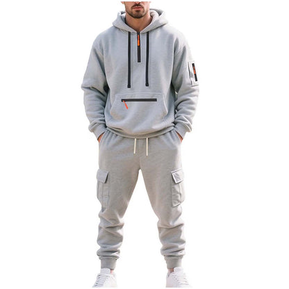 Velour Tracksuit Mens,2023 Men'S Velour Tracksuit 2 Pieces Winter Warm Full Zip up Jacket Sweatpants Fitness Sportswear Sweatsuit Jogger Sets