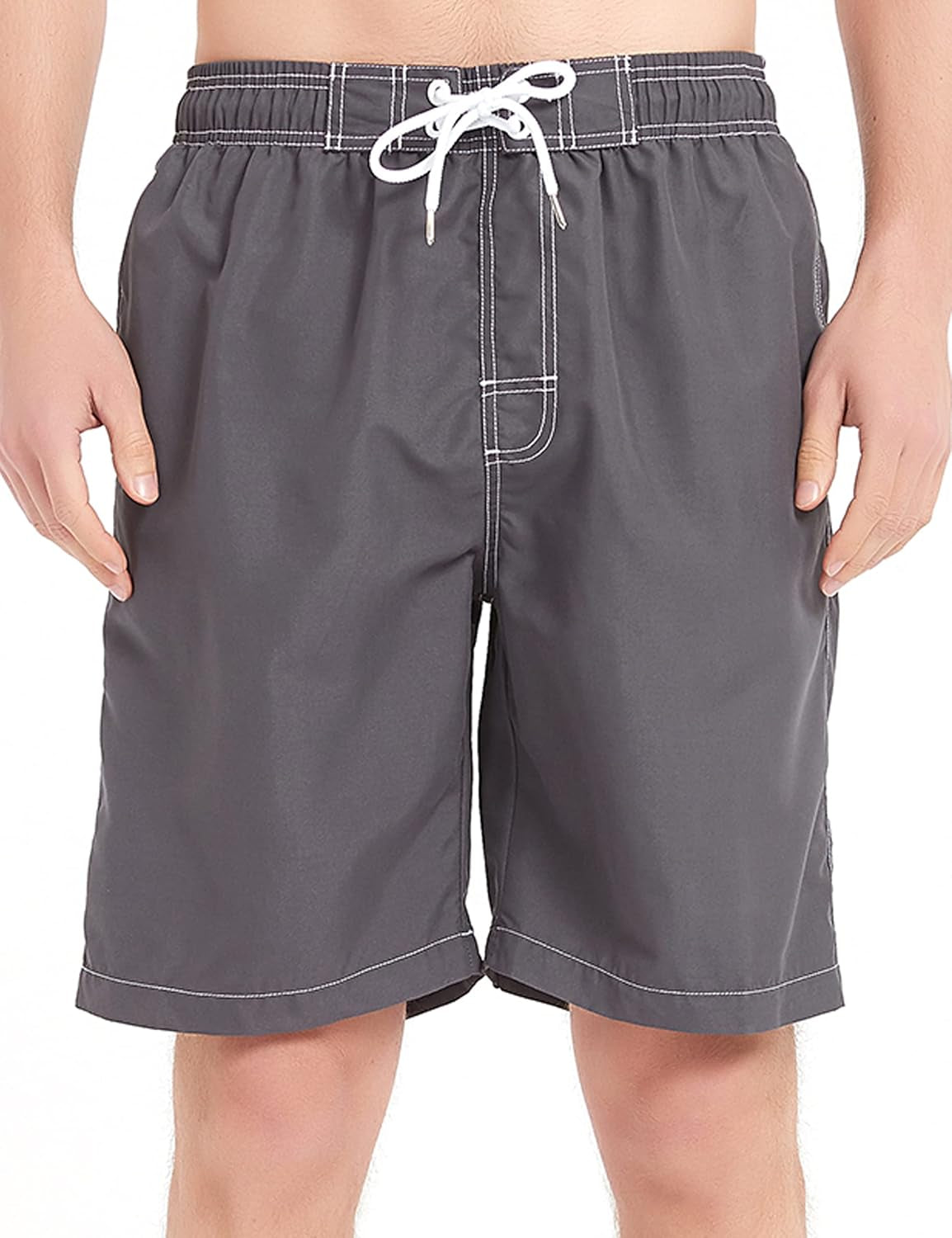 Mens Swim Trunks Long, Quick Dry Boardshorts, 9 Inches Inseam Bathing Suits with Mesh Lining